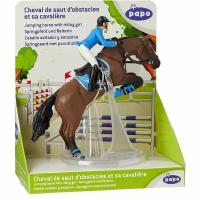 Набор игровой Papo Прыгающая лошадь со скачущей на ней девушкой