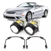 Линзы Mercedes-Benz SL-Class (R230) (2001-2013) набор для замены линз на светодиодные Би-ЛЕД модули Criline Dragon Knight DD