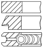 Кольца поршневые двигателя комплект на 1 цилиндр goetze engine 0810400000