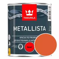 Эмаль по ржавчине Tikkurila Metallista RAL 2004 (Чистый оранжевый - Pure orange) глянцевая 0,9 л