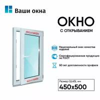 Пластиковое окно с открыванием Schtern 450*500 мм