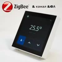 Термостат/терморегулятор для теплого пола с ZigBee сенсорный программируемый встраиваемый белый LYTKO 101+ 1/16A