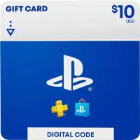 Цифровая подарочная карта PlayStation Store (10 USD, США)