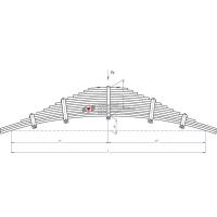 Рессора задняя для Урал 4320, 5557, 55571 15 листов