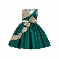 Детское нарядное платье-пачка для девочек, размер 98-112, цвет зеленый