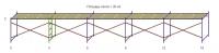 Леса строительные (ДхВ) 15х2 метра с 1 ярусом настилов