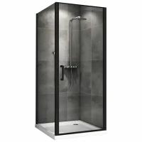 Душевой уголок Abber Sonnenstrand AG04090B-S80B, профиль черный, стекло прозрачное 90x80x195