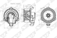 Мотор отопителя салона TOYOTA AURIS 06-/BLADE 06-12/COROLLA 12-/RAV4 05-18/MARK X 07-13/SAI 09-18(RH SAT ST8710342070 | цена за 1 шт