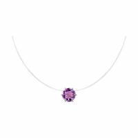 Серебрянное колье Diamant online с ситаллом цвета Аметист 284287, Серебро 925°, 40-45