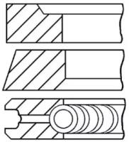 Комплект колец поршневых goetze engine 0842100000