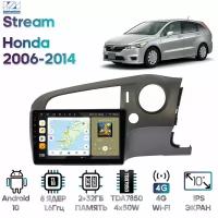 Штатная магнитола Wide Media Honda Stream 2006 - 2014 [Android 10, 10 дюймов, 2/32GB, 8 ядер, DSP, 4G]