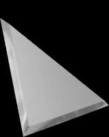 Треугольная зеркальная серебряная плитка с фацетом 10мм ТЗС1-03 - 250х250 мм