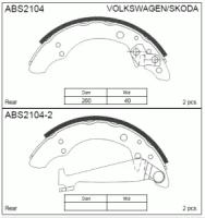 Колодки задние барабанные Allied Nippon ABS2104 Vag: 361578 986487270 Audi 100 (4a C4). Audi 100 Avant (44 44q C3)