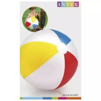 Мяч надувной INTEX 51 см Glossy Panel Ball (Полосатый мячик), от 3х лет