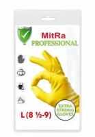 MitRa Перчатки хозяйственные Professional, размер L, 1 пара