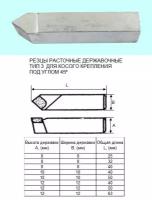 Резец Расточной державочный 8х 8х40 Т5К10(YT5) 45°, к расточным оправкам \