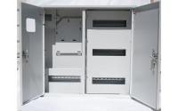 Ящик ЩУРН-13-18 двухдверный, с окном и замком, металл под одно-, трехфазный счетчик и 30 автоматов IP54, 450х460х140 мм крзми