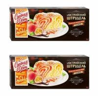 Сдобная Особа Пирог Австрийский штрудель персик-маракуйя и ваниль, 400 г, 2 шт