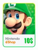 Пополнение счета Nintendo eShop на 10 USD / Gift Card (США)