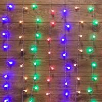 Neon-Night Гирлянда Светодиодный Дождь 1,5*1,5 м, с насадками шарики, свечение с динамикой, прозрачный провод, 230 В, диоды Мультиколор