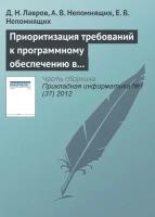 Приоритизация требований к программному обеспечению в условиях непрерывной интеграции