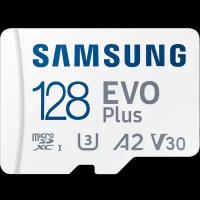 Карта памяти Samsung microSDXC 128 ГБ Class 10, V30, A2, UHS-I U3, R 130 МБ/с, адаптер на SD