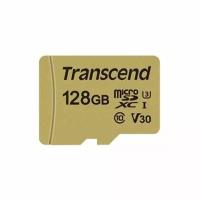 Transcend Карта памяти Transcend TS128GUSD500S microSDXC 128Gb class 10 UHS-I U3 V30 60/95MB/s