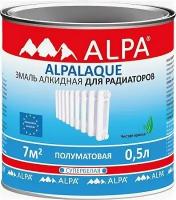Эмаль для Радиаторов Alpa Альпалак 0.5л Белая, Полуматовая