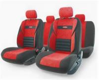 Чехлы-Авто COMFORT COMBO,ортопед.литой подгол.,вел, CMB1105BKRDM Autoprofi CMB-1105 BK/RD-M