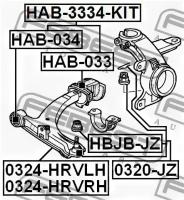 Сайленблок задн.передн.рычага Honda HR-V GH1/GH2, HAB033 FEBEST HAB-033