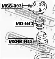 Опора переднего амортизатора, MSS003 FEBEST MSS-003