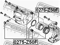 Ремкомплект суппорта тормозного переднего, 0275Z50F FEBEST 0275-Z50F