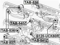 сайлентблок подвески FEBEST TAB538