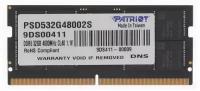 Память оперативная DDR5 32Gb SO-DIMM Patriot 4800MHz (PSD532G48002S)