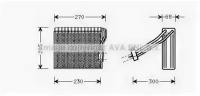 Испаритель кондиционера W168 A-KLASSE 06/97- AVA MSV051