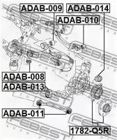 сайлентблок задней цапфы подвески FEBEST ADAB013