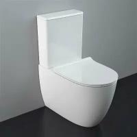 Унитаз-компакт VitrA Sento 9830B003-7203 напольный безободковый с микролифтом