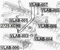 Тяга задняя поперечная FEBEST 2725XC90