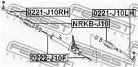 Пыльник рулевой рейки, NRKBJ10 FEBEST NRKB-J10