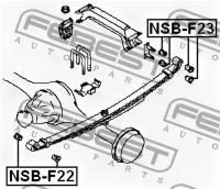 Втулка рессоры NSBF22 [13] FEBEST NSBF22