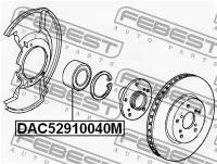 Подшипник передней ступицы FEBEST DAC52910040M