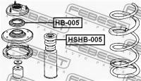 Подшипник опоры переднего амортизатора, HB005 FEBEST HB-005