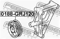 ролик обводной, 0188GRJ120 FEBEST 0188-GRJ120