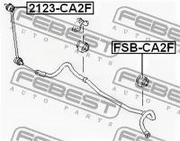 Стойка переднего стабилизатора, 2123CA2F FEBEST 2123-CA2F