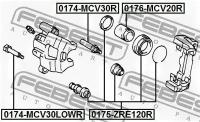 Ремкомплект суппорта тормозного заднего, 0175ZRE120R FEBEST 0175-ZRE120R