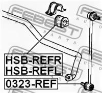 Втулка переднего стабилизатора правая D20, HSBREFR FEBEST HSB-REFR