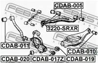 Сайленблок задней цапфы FEBEST CDAB020