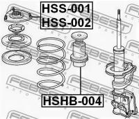Опора переднего амортизатора, HSS001 FEBEST HSS-001