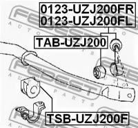 Тяга стабилизатора передняя левая (TOYOTA LAND CRU, 0123UZJ200FL FEBEST 0123-UZJ200FL