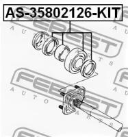 Подшипник шариковый задней полуоси, AS35802126KIT FEBEST AS-35802126-KIT